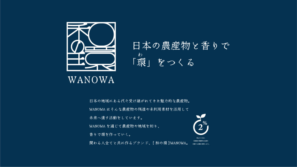 WANOWA 日本の農産物と香りで「環」をつくる